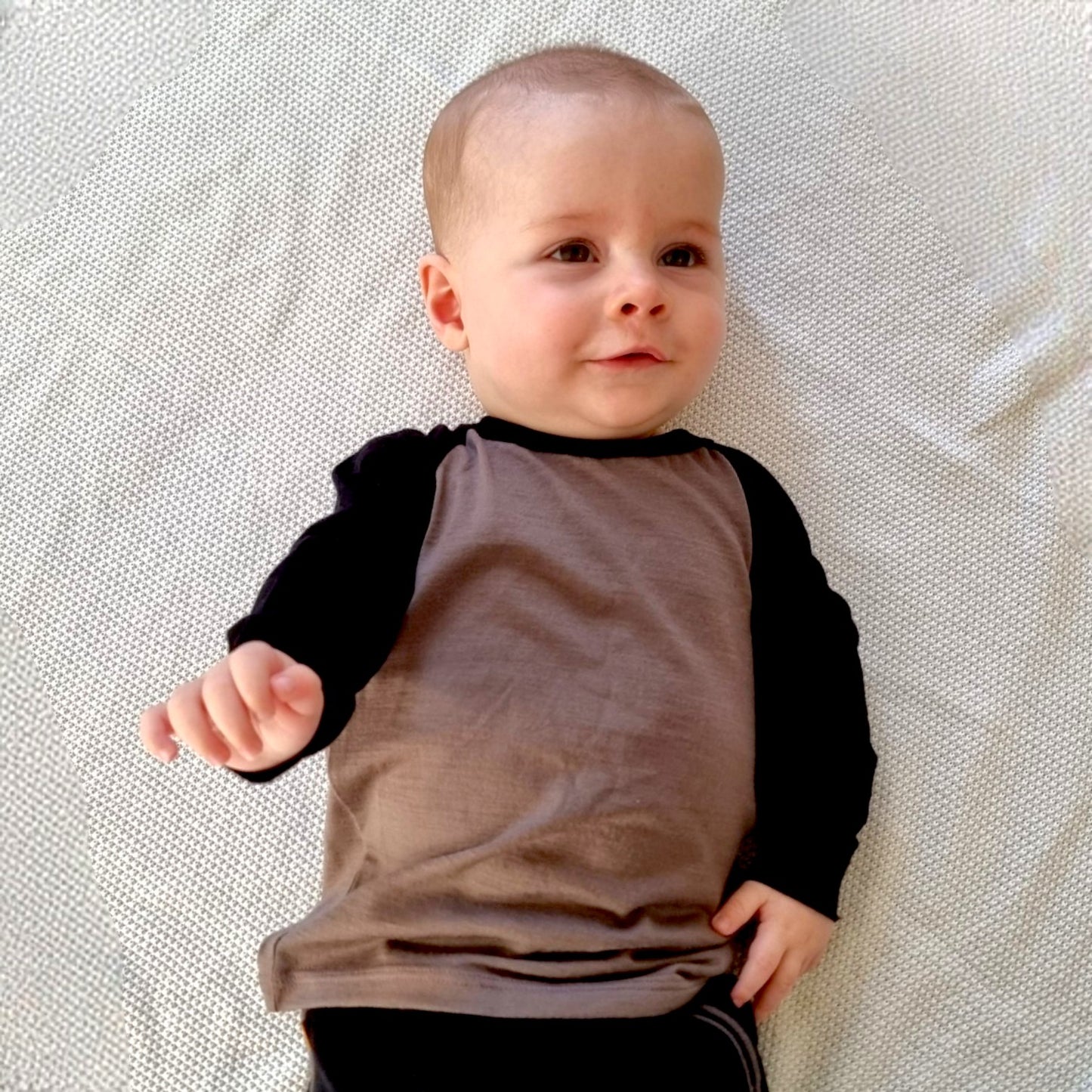 Merino Raglan Plain Long Sleeve Top