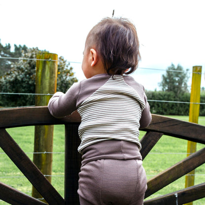 Merino Striped Long Sleeve Bodysuit