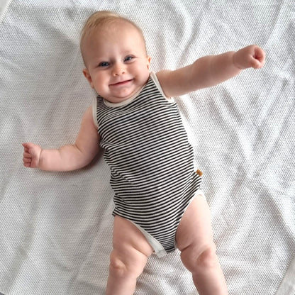 Merino Striped Singlet Bodysuit