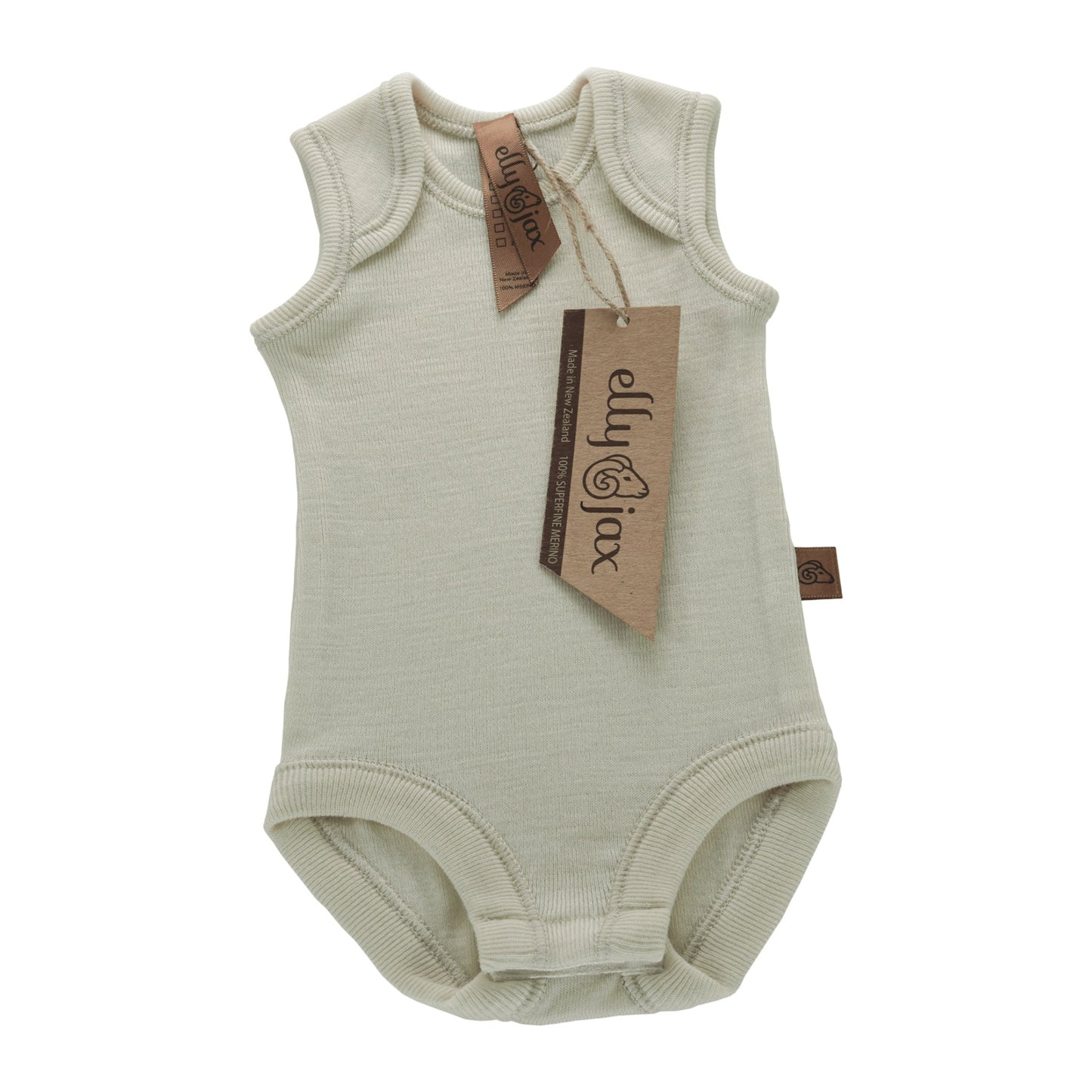 ellyjax - Merino babywearEnvelope Singlet Bodysuit Plain