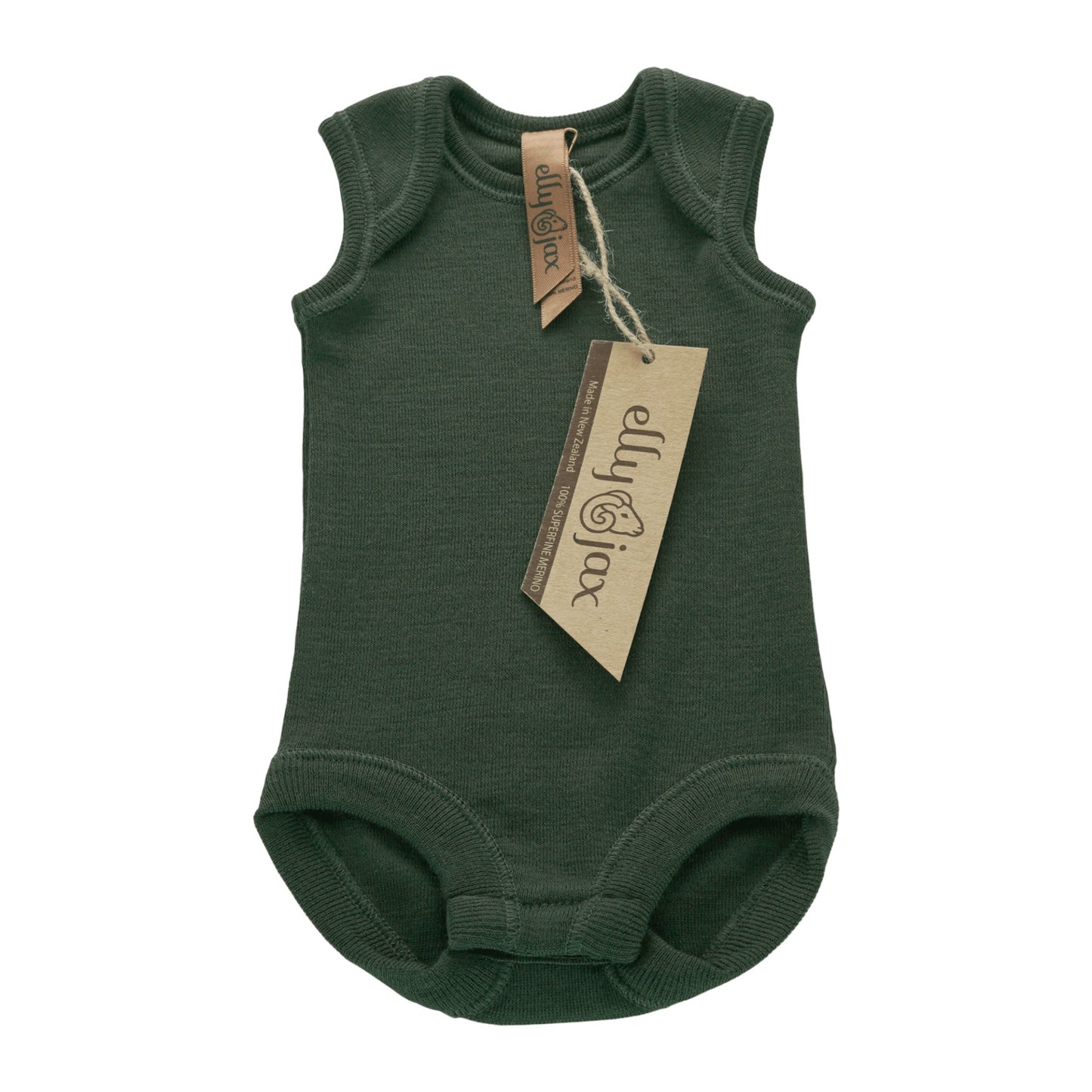 ellyjax - Merino babywearEnvelope Singlet Bodysuit Plain