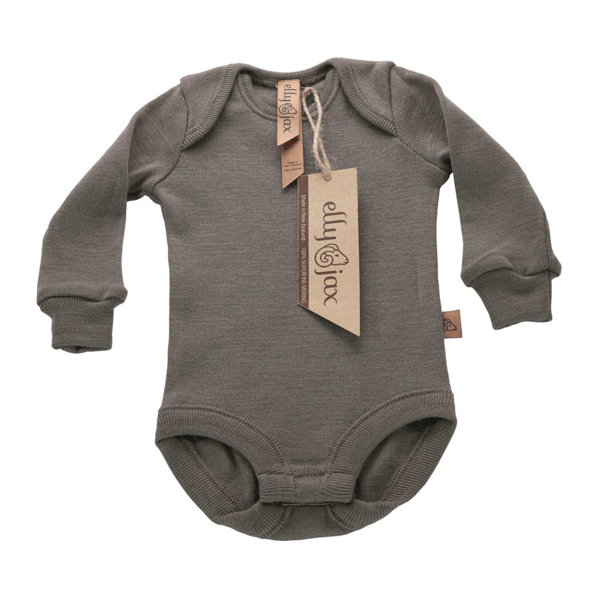 ellyjax - Merino babywearLong Sleeve Bodysuit Plain