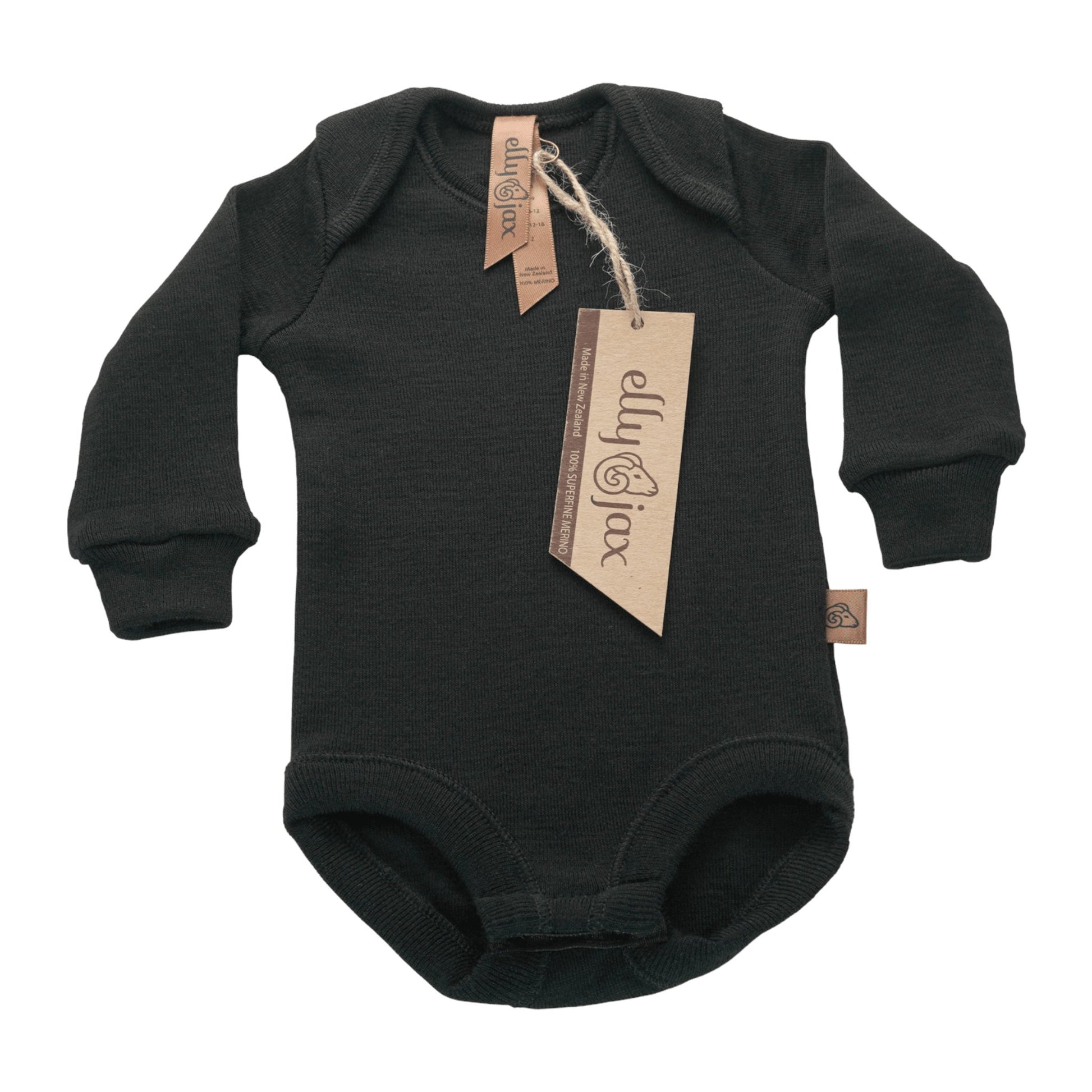 ellyjax - Merino babywearLong Sleeve Bodysuit Plain