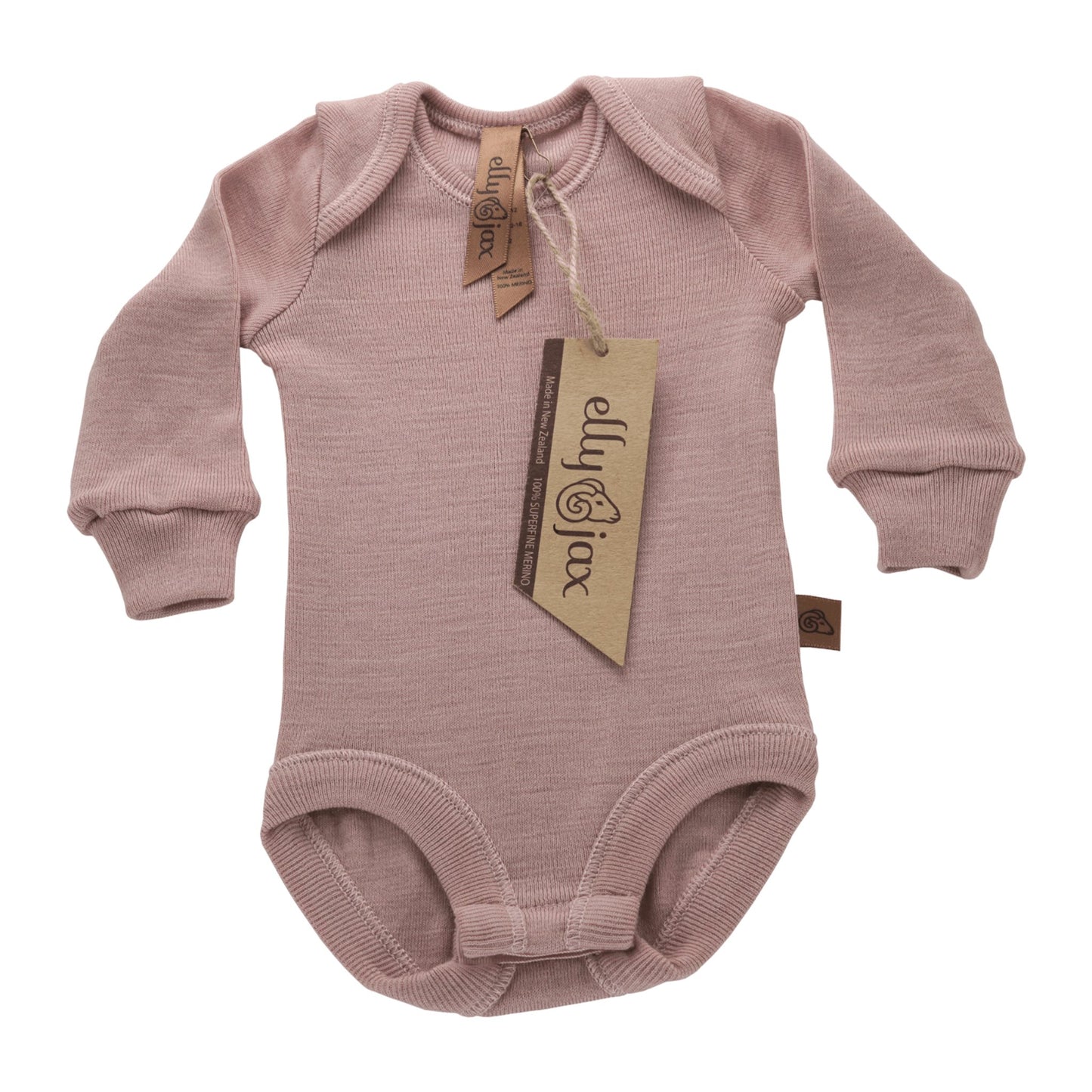 ellyjax - Merino babywearLong Sleeve Bodysuit Plain