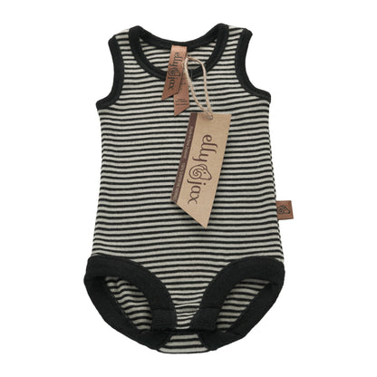 ellyjax - Merino babywear_Singlet Bodysuit Striped