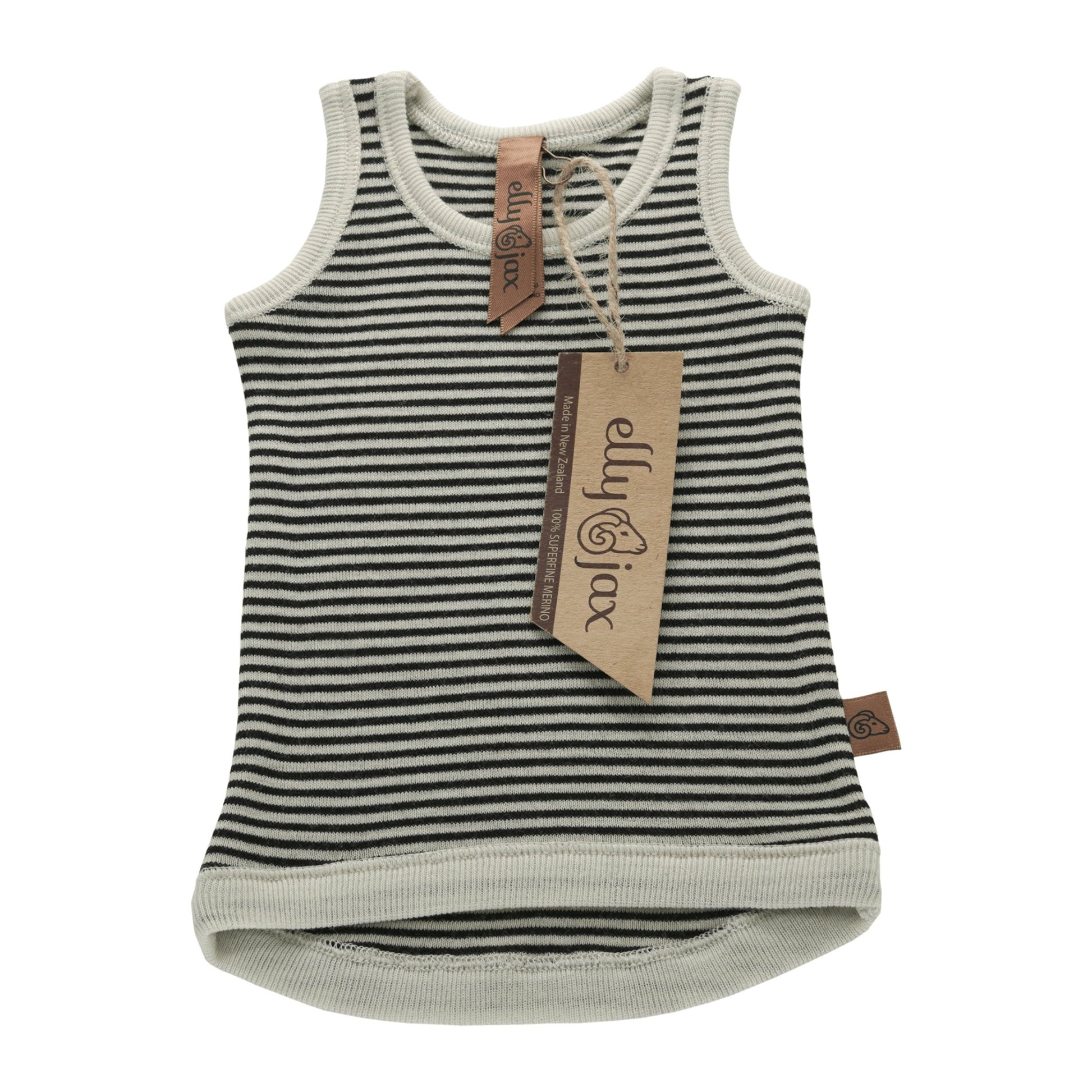 ellyjax - Merino babywear_Singlet Striped