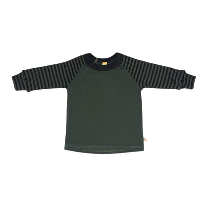 Merino Striped Raglan Long Sleeve Top