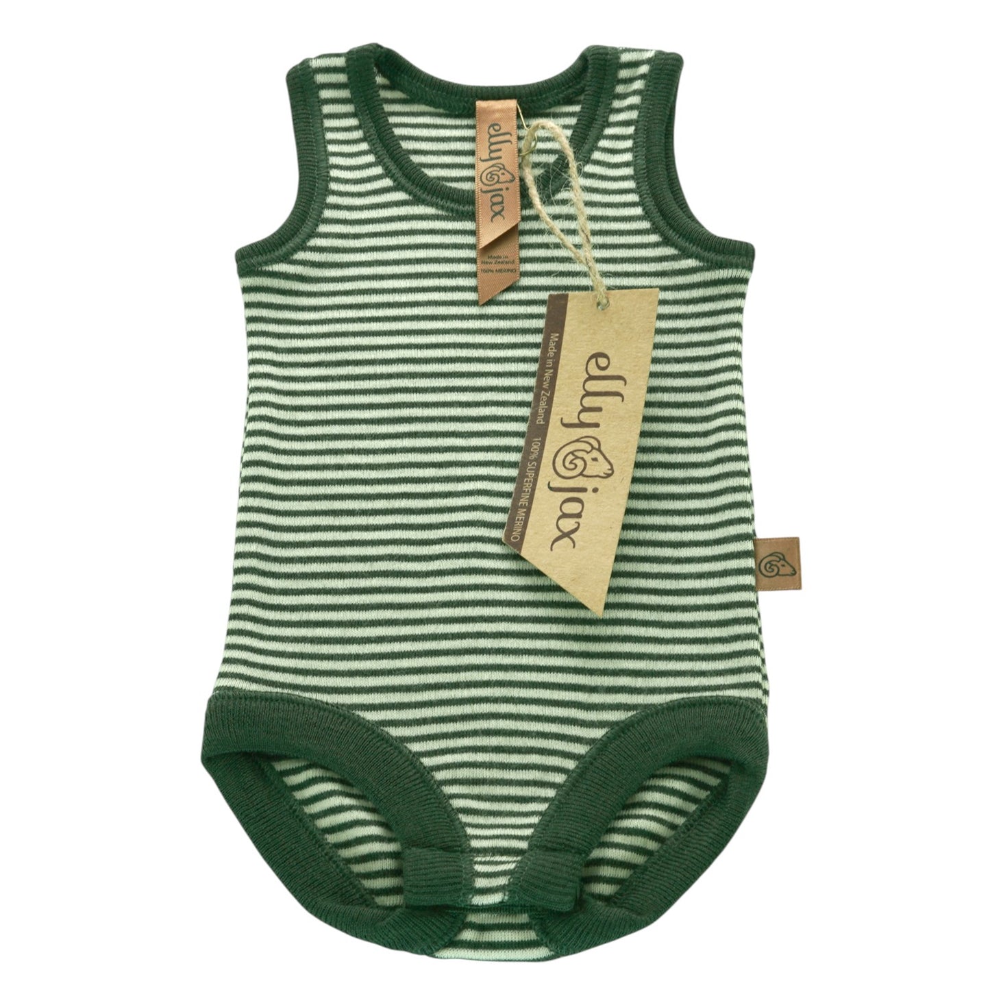 Merino Striped Singlet Bodysuit