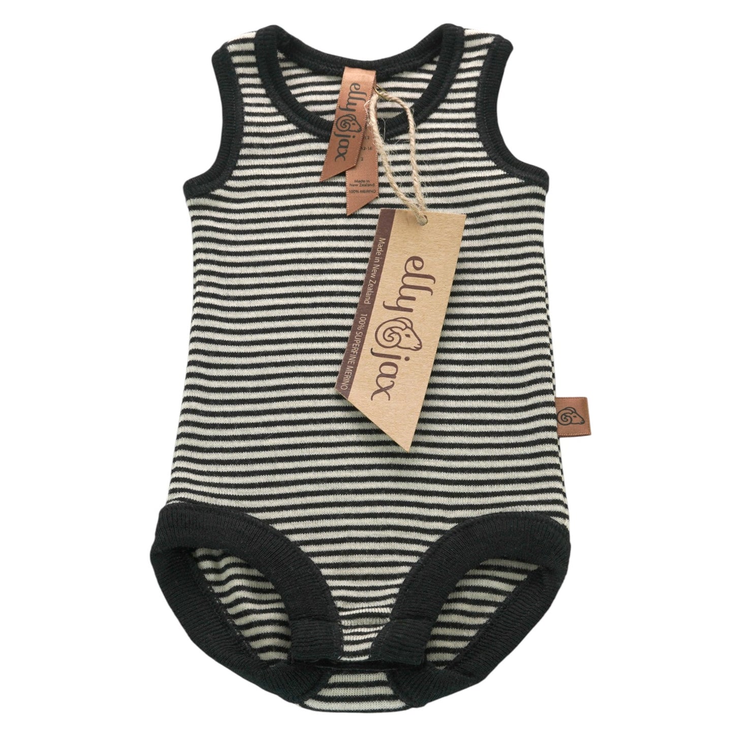 Merino Striped Singlet Bodysuit