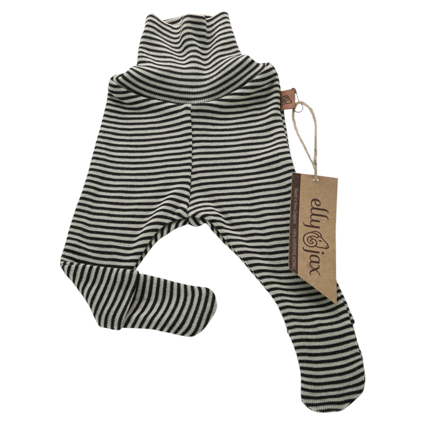 Merino Striped Footsie Tights